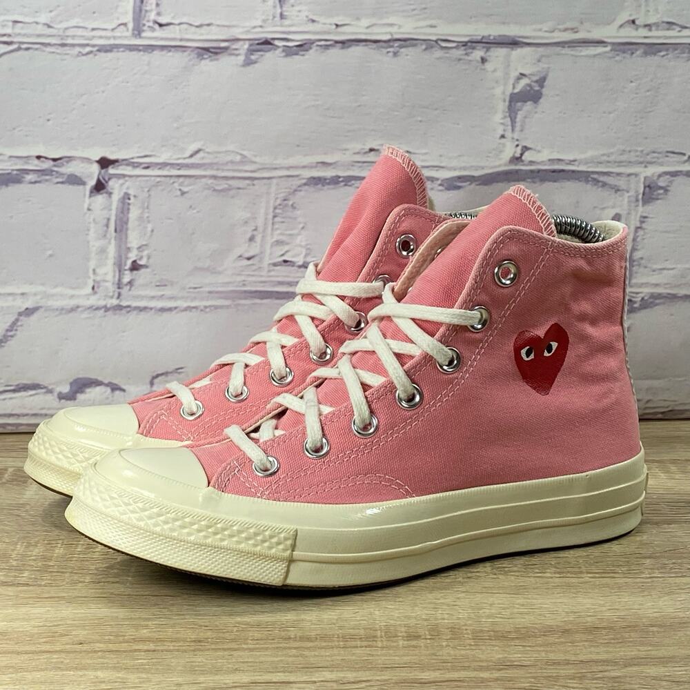 Converse Commes de Garçon Pink Heart High-Top Sneakers, great condition